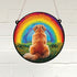 Golden Retriever Rainbow Bridge Stained Glass Effect Suncatcher